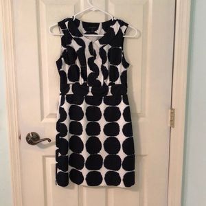 Banana Republic Petite navy and white dress